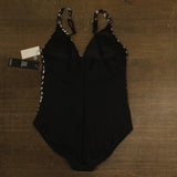 Magicsuit Saki Soft Cup Adjustable Strap One Piece Swimsuit Black / White 14
