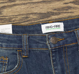Ring Of Fire Boys Chase Moto Denim Slim Jeans RBB0931 Dusk Wash Blue 16