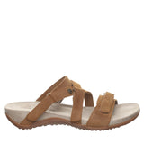 Bearpaw Acacia Microsuede Adjustable Strappy Open Toe Slide Sandals Brown 8M