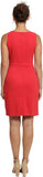 London Times Women's Petite Sleeveless V-Neck Pleated Faux Wrap Dress T6786P