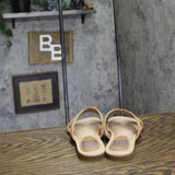DV Dolce Vita Raffia Criss Cross Strap Flat Slide Sandals Cafe Brown 5.5M