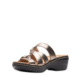 Clarks Merliah Karli Wedge Sandal 26158230 Metallic Brown Black 5.5M