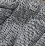 Wrapables Womens Chunky Knit Winter Infinity Scarf with Beanie 93987373 Gray