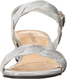 Easy Street Women's Charee Block Heel Sandal Heeled 31-6599 Silver Gray 6.5M