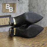 A New Day Womens Sienna Low Shaft Heeled Boots 94637418 Black / Gold 8.5M