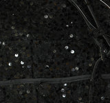 Donna Karan Petite Square-Neck Sequinned Belted Button Down Dress Black 2P