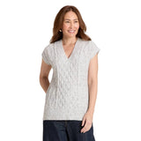 Universal Thread Knit V Neck Cap Sleeve Ribbed Hem Sweater Vest Light Gray L