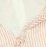 Aqua Womens Stripe Poplin Front Tie Mini Dress S2098D-2BL Rose Pink / White M