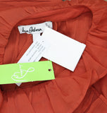 Sam Edelman Jasleen Ruffled Long Sleeve Button Front Top Blouse Red Orange S