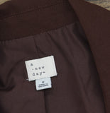 A New Day Womens Signature Crepe Fitted Blazer Jacket 94643774 Brown S