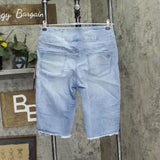 DG2 Womens Classic Stretch Pull-On Bermuda Short 697720 Chambray Blue M