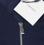 Calvin Klein Womens Stretch Crepe Zip Front Jacket 44C442G Dark Sapphire Blue L