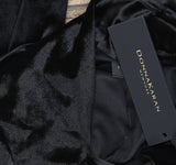 Donna Karan Womens Velvet Ruched Sheath Dress KA4V25R0 Black 4