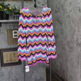 Miken Juniors Chevron Dress Swim Cover-Up ID008 Pink Multi XS