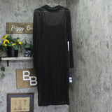 RACHEL by Rachel Roy Womens Lydie Dotted-Mesh Mock-Neck Dress Black XL