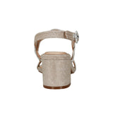 Easy Spirit Womens Daana Block Heel Sandals SEDAANA2 Silver Brown / Natural 7M