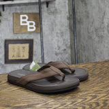 Goodfellow & Co Mens Ian Comfort Flip Flop Thong Sandals 89483758 Brown S (7-8)