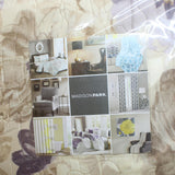 Madison Park Classic Set 6-Piece Cotton Blend Floral Taupe Purple Full / Queen