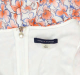 Tommy Hilfiger Quarter Sleeve Surplice Midi Dress Ivory / Grenadine Red 6
