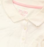 Nautica Big Girls Uniform Short Sleeve Performance Polo Shirt White M (8-10)