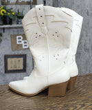Universal Thread Studded Western Cowboy Boots Memory Foam Insole Off White 10M
