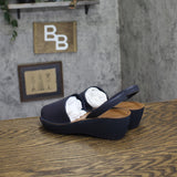 Kenneth Cole Reaction Womens Fine Glass Slingback Platform Sandal Navy Blue 5M