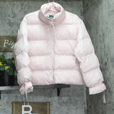 Wild Fable Womens Bow Puffer Jacket 94658838 Pink L