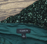 B. Darlin Juniors V-Neck Strappy-Back Mini Dress E78X981E Hunter Green L