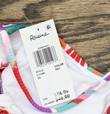 Raisins Juniors Tropical-Print Tie-Back Bikini Top L711469 Red Multi XS