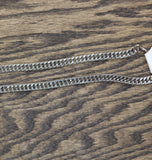 Calvin Klein Curb Cuban Link Chunky Chain Necklace Silver Gray