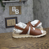 Easy Street Daydream Womens Slingback Wedge Sandals DAYDREAM Cognac Brown 9WW
