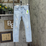 Ring Of Fire Boys Cayenne Denim Slim Jeans Distressed RBB0043 Skylar Blue 12
