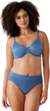 Wacoal Womens Inside Job Unlined Underwire Bra 855345 Coronet Blue 34D