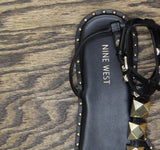 Nine West Rhinestone Strappy Flat Sandal WNMARCILA3 Black 9M