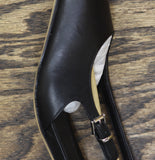 Michael Michael Kors Kasia Leather Kitten Pump Pointed Toe 40R6KAMP2L Black 9.5M
