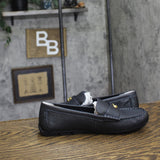 COACH Womens Sculpted C Leather Driver Loafer Shoes Midnight Navy Blue 7.5B