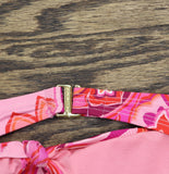Lauren Ralph Lauren Provence Paisley Tie-Front Halter Swim Top Multi Pink 6