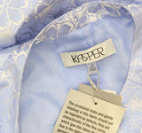 Kasper Funnel Neck Topper 3/4 Sleeve Open Front Jacket California Sky Blue 12