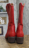 Universal Thread Reed Western Mid-Calf Boots Faux Leather 94822653 Red 7.5M