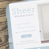 Regal Home Voile Sheer Rod Pocket Single Curtain Panel Linen Brown 54" x 95"