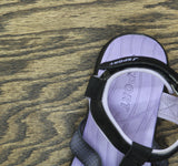 JBU Kaia Casual Flat Sandals S4KAI01 Black / Purple 7M