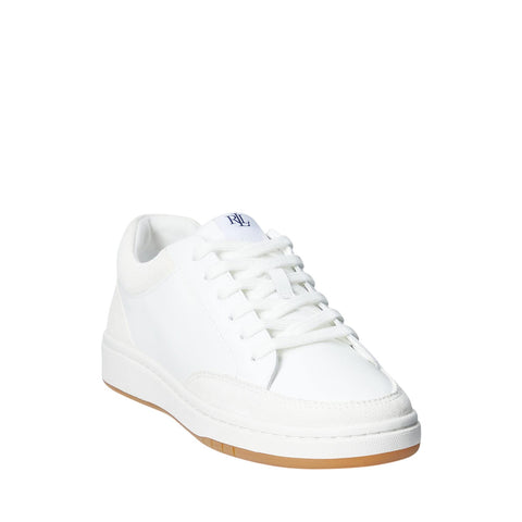 Lauren Ralph Lauren Lace-Up Hailey Sneakers Snow White / Club House Cream 6B