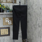 89th & Madison Womens Stretch Faux Leather Trim Dress Pants Black 6