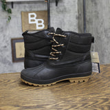 Universal Thread Womens Tiffani Boots Duck Rubber 94642632 Black / Brown 6M