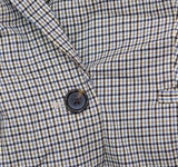 Mango Womens Double-Breasted Check Blazer Coat Jacket Charlotte Brown Multi 2XL