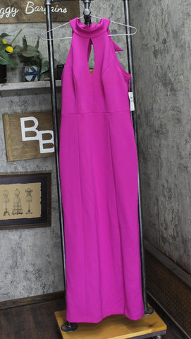 CeCe Womens Halter Maxi Dress DC93110092Z Fuchsia Pink 8