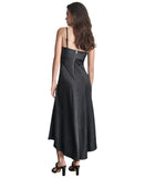 DKNY Womens Sleeveless Satin Slipdress P4GBNX19 Black 10