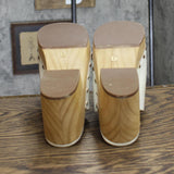 Steve Madden Women's Brooklyn Wooden Platform Clogs BROO07S1 Bone Off White 8M