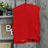 Style Studio Womens Ugly Button Front Cardigan Sweater Vest 167235bf97ae22 Red M