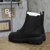 Journee Collection Womens Faux Suede Chelsea Boots Black 8M